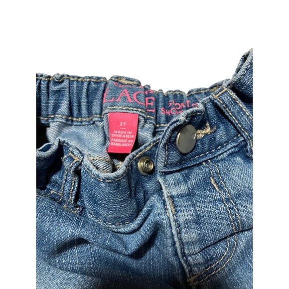 The Children's Place Denim Shorts 3T Toddler Blue Elastic Waist Casual - Picture 2 of 4